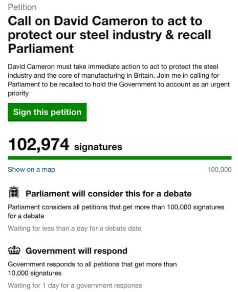 Petition to recall parliament