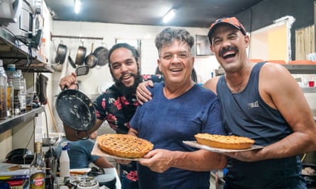 The American Pie Co team with Julio Cesar Imperatori (right).