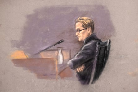 A court sketch of Høiby