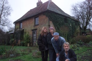 Crass pictured at their Dial House base in North Weald, 2000, with Penny Rimbaud far right