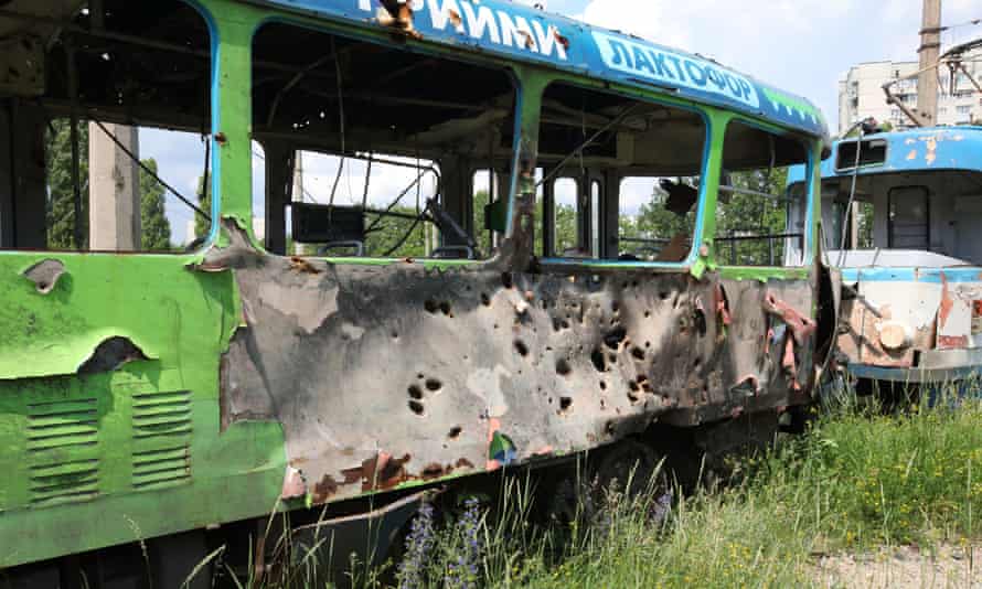 Russian ballistic missile hit the Saltiv streetcar depot in Kharkiv, northern Ukraine.