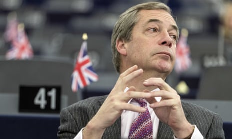 Nigel Farage in the European parliament.