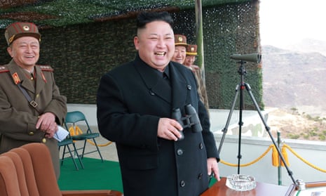 Kim Jong-un at a North Korean army competition in Pyongyang