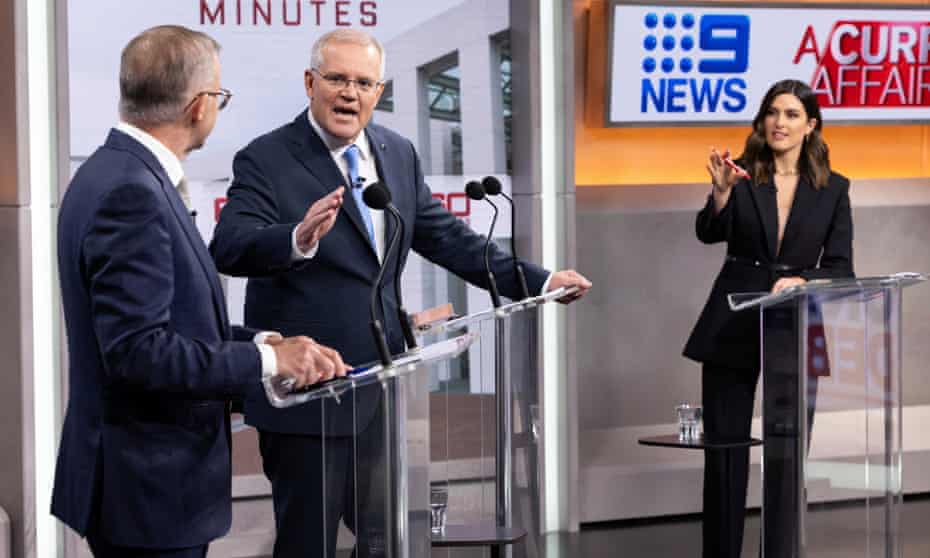 Nine’s leaders’ debate between Scott Morrison And Anthony Albanese didn’t go down well. 