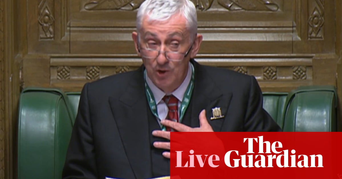 More than 50 MPs sign motion of no confidence in speaker as minister says he has 48 hours to save job â UK politics live | Politics