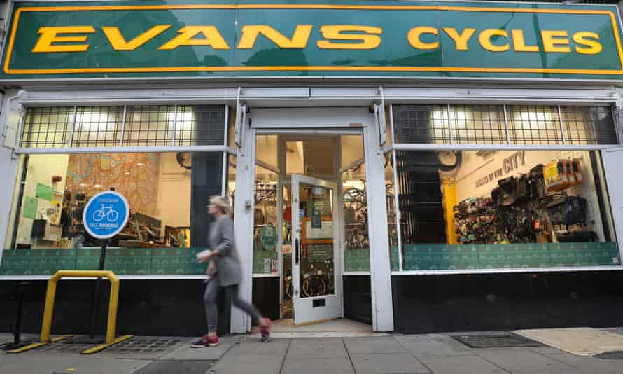 General view of an Evans Cycles store in Vauxhall Bridge Road, London.