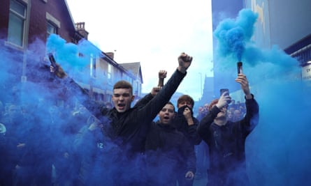 Everton fans before the Manchester United game.
