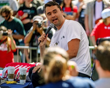 a man speaks into a microphone