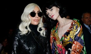 Lady Gaga at the Celine show in Paris.