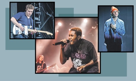 ‘Exhausted and dangerously low’ … (L-R) Sam Fender, Arlo Parks and Justin Bieber.