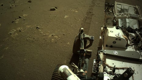 Perseverance rover sends back first ever recording of driving on Mars – video