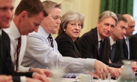 Theresa May’s first cabinet meeting of the year on Tuesday.