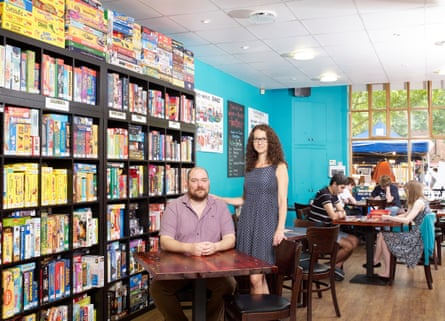 John and Zuzi Morgan, owners of Thirsty Meeples in Oxford