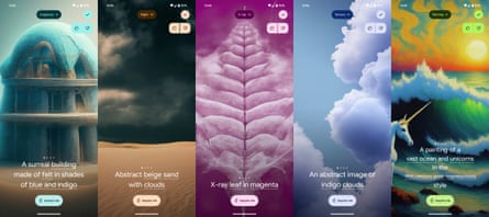 Some examples of AI-generated wallpaper.