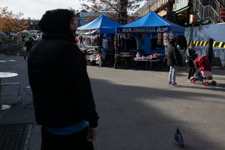 a man standing in the street