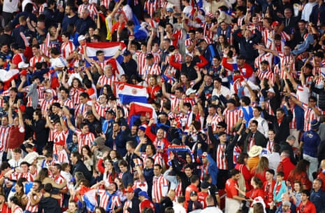 Paraguay fans celebrate the win!