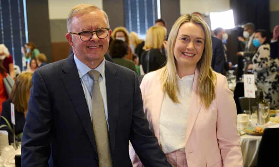 Anthony Albanese with partner Jodie Haydon, pictured here on 25 January 2022 in Canberra.
