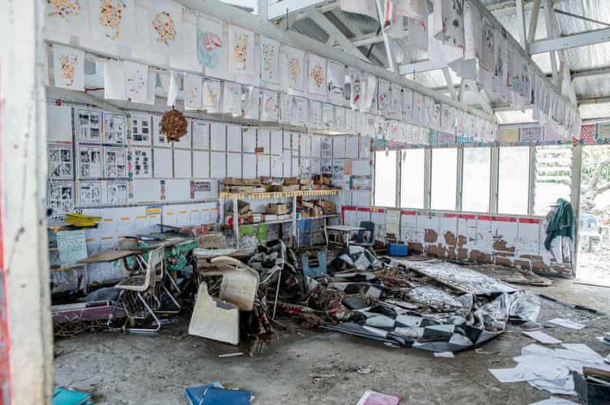Una scuola elementare sull'isola di Tongwa, il punto più lontano raggiunto dallo tsunami.
