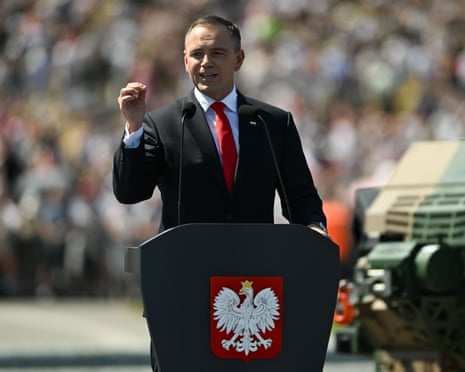 Polish president Karol Nawrocki leads Armed Forces Day commemoration in Warsaw, Poland.