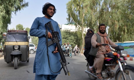 Afghanistan Kandahar Taliban Checkpiont - 11 Sep 2021<br>Mandatory Credit: Photo by Xinhua/REX/Shutterstock (12439760c) A member of Taliban stands guard at a security checkpoint in Kandahar city, Afghanistan, Sept. 11, 2021. Afghanistan Kandahar Taliban Checkpiont - 11 Sep 2021