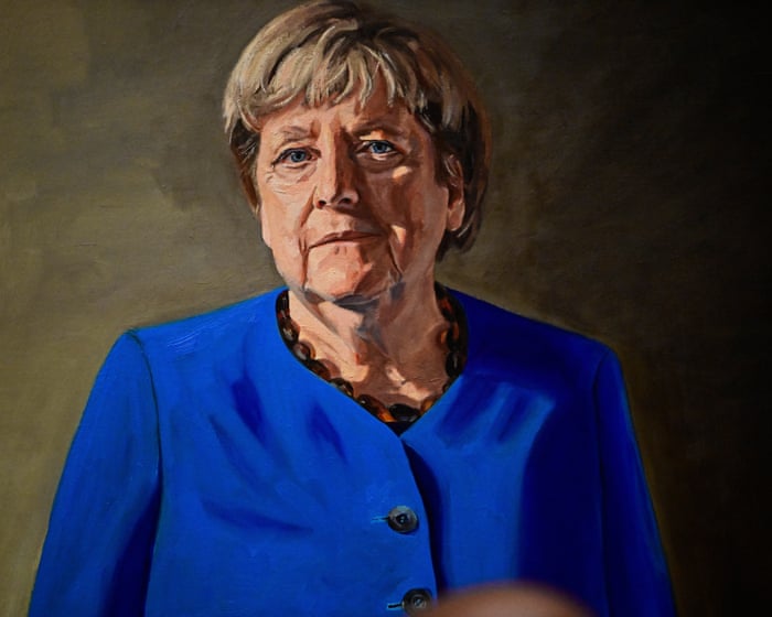 Portrait of Angela Merkel unveiled at museum in Berlin