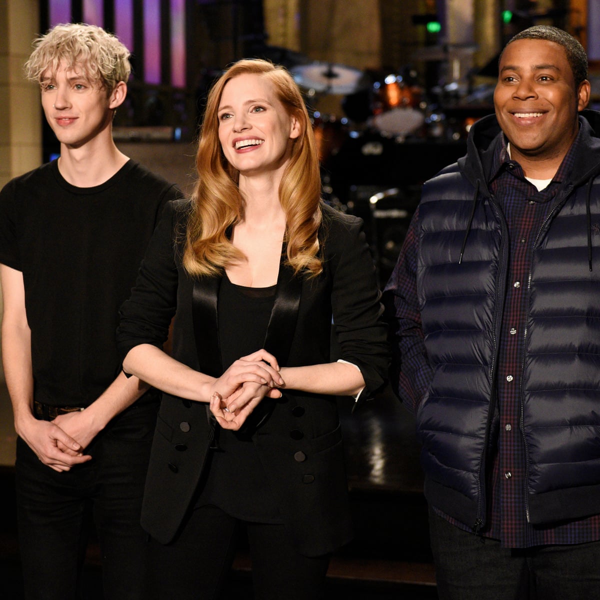 Saturday Night Live Time For Timesup But Sketches Sell Jessica Chastain Short Saturday Night Live The Guardian