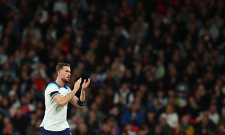 Jordan Henderson leaves the field to a chorus of boos during England’s 1-0 win against Australia