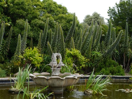 Botanical gardens, fountain and pond, Ventnor, IoW