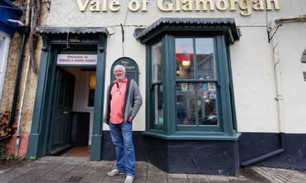 Patrick Sheehan outside the Vale of Glamorgan pub in Cowbridge, Wales, UK.
