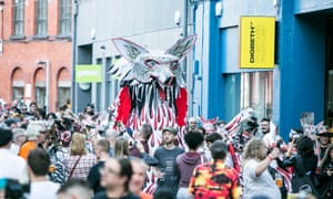 A street parade at Supersonic Festival