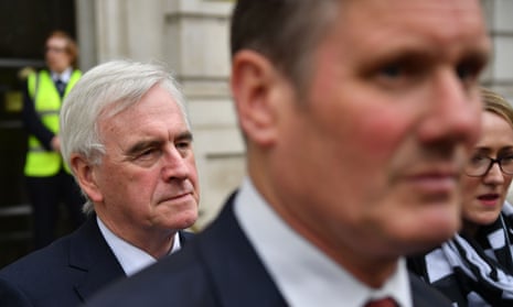 Keir Starmer and John McDonnell leave the Cabinet Office