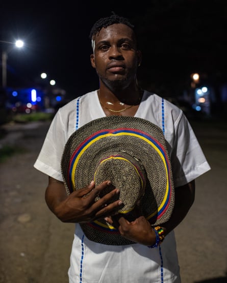 Óscar Zamora, 35, is a member of Ecos del Tambor (Echoes of the drum), from the neighbouring community of Robles.