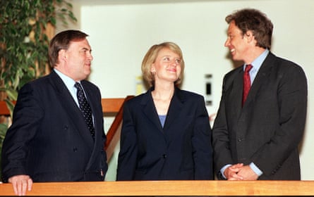 McDonagh with then deputy prime minister John Prescott, left, and Tony Blair in 1998.