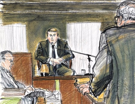 court sketch of trump