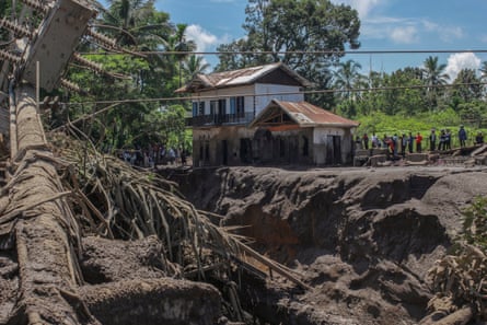 The rains sent mud and volcanic material from Mount Merapi crashing into villages below