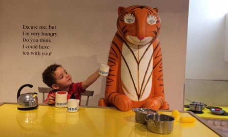 Kasia’s son Louis with The Tiger Who Came to Tea.