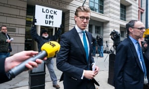 Alex van der Zwaan walks out of the DC federal courthouse after being sentenced to 30 days in prison for making false statements to federal investigators, 3 April 2018.