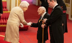Harry Billinge from St Austell is made an MBE (Member of the Order of the British Empire) by Queen Elizabeth II during an investiture ceremony at Buckingham Palace in London.