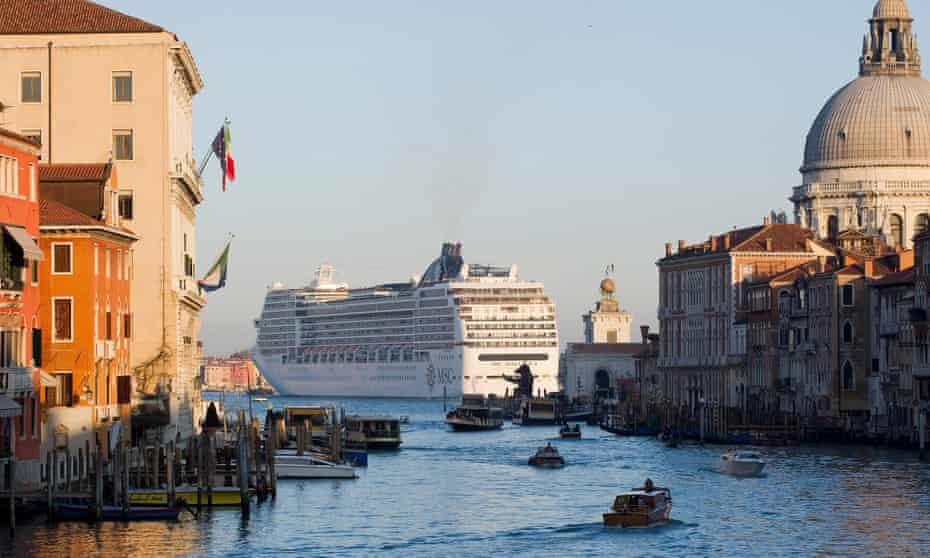 Cruise ship Venice harbour