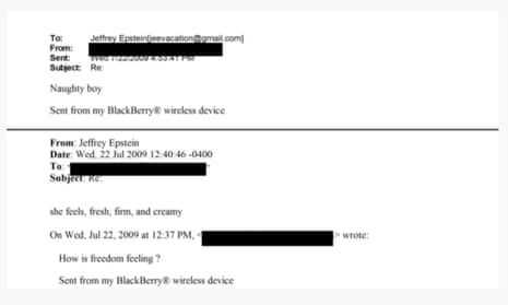 Mandelson/Epstein exchange