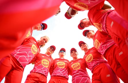 Welsh Fire’s women’s team before their match against Birmingham Phoenix at Sophia Gardens last August