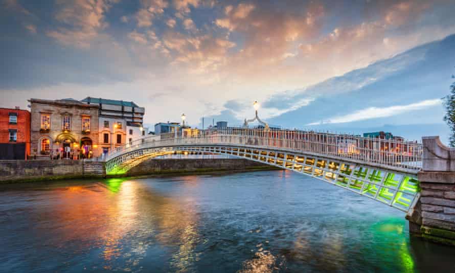 The Ha'penny Bridge over the Liffey River dates from 1816.