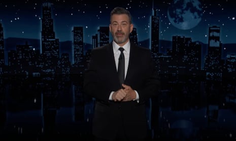 Jimmy Kimmel on Elon Musk's Doge tenure: 'He came, he chainsawed, we bled, he left' | Late-night TV roundup | The Guardian