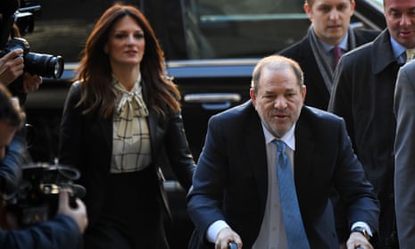 Harvey Weinstein arrives at the court in New York City on 24 February 2020 with his lawyer Donna Rotunno.