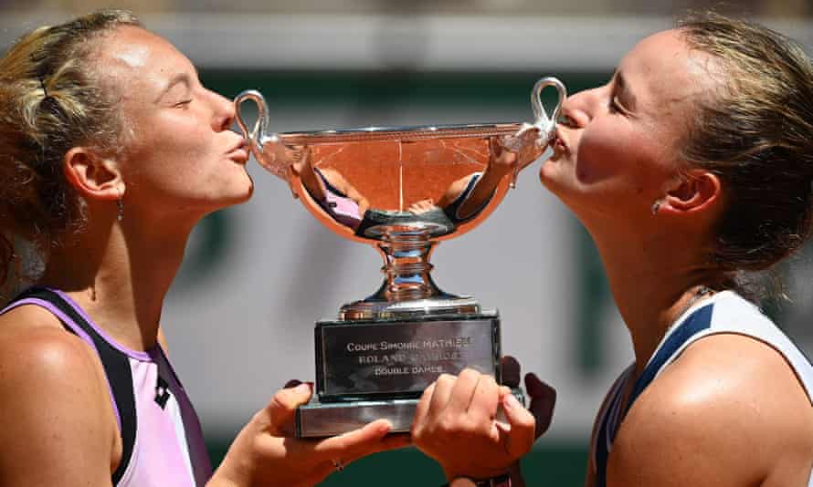 Barbora Krejcikova Doubles Up At French Open To Make Mark On History French Open 21 The Guardian Barbora Krejcikova Doubles Up At French Open To Make Mark On History French Open 21 The Guardian