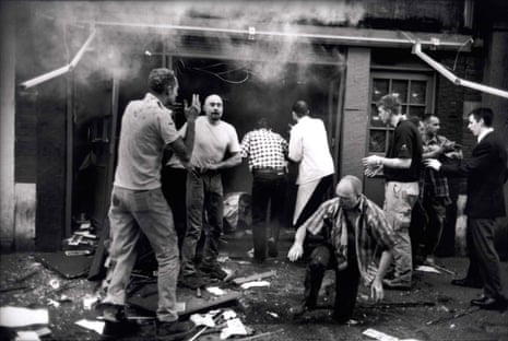 The Admiral Duncan in Soho moments after the bombing in April 1999.