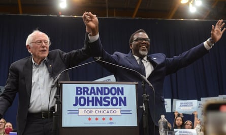 Brandon Johnson won the election for Chicago mayor Tuesday evening, pulling ahead of his centrist opponent, Paul Vallas.