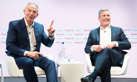 Tony Blair and Keir Starmer at a seminar