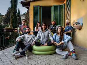 Camilla, Matilde, Alberto, Paolo, Giulia, Martino, Francisco,roommates (mixed group), Firenze 2020.