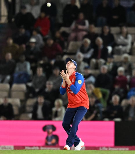 Harry Brook of England catches Kamindu Mendis of Sri Lanka off the bowling of Josh Tongue.